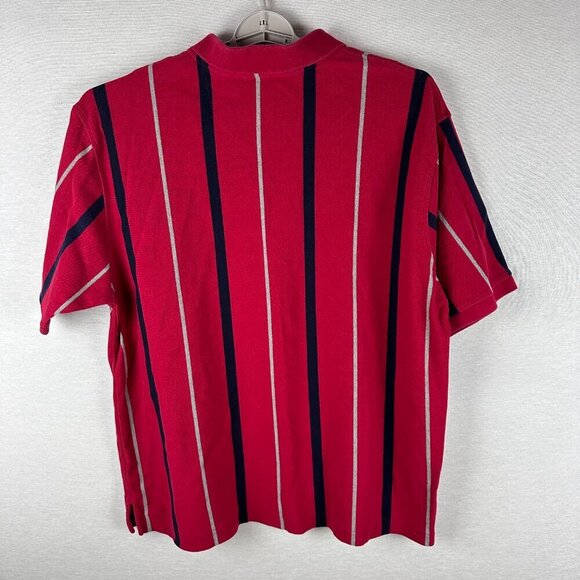 VINTAGE 90's BASIC EDITIONS POLO SHIRT, VERTICAL STRIPED, SHORT SLEEVE, SIZE 2X - Picture 4 of 10
